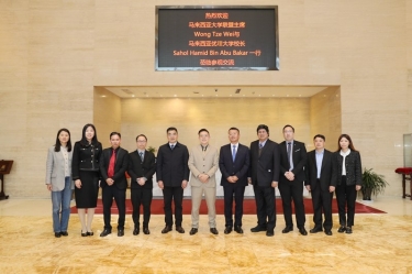 马来西亚大学联盟主席拿督斯里黄炫硕一行莅临银河集团(galaxy)参观交流，共建“一带一路”人才培养培训基地